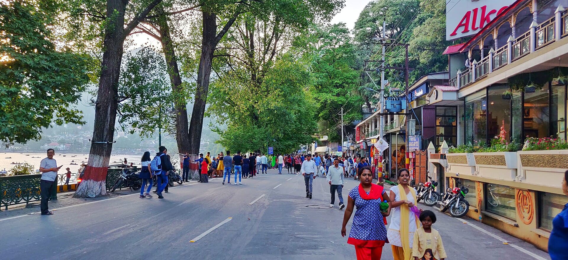 Upper Mall Road near our Nainital office