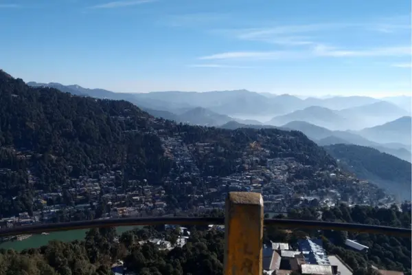 Sunrise photo from Tiffin Top or Naina Peak.